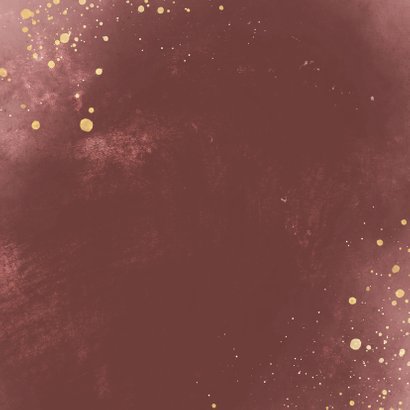 Minimalistisch geboortekaartje terra roze stijlvol Achterkant