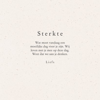 Minimalistisch moederdagkaartje bij sterkte en verlies  3