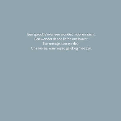 Minimalistische geboortekaartje babyface 2