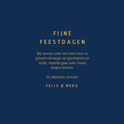 Minimalistische nieuwjaarskaart met groot jaartal in blauw 3