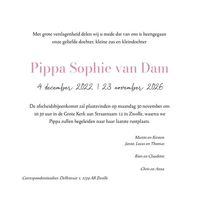 Minimalistische rouwkaart hobbelpaardje lijnillustratie  3