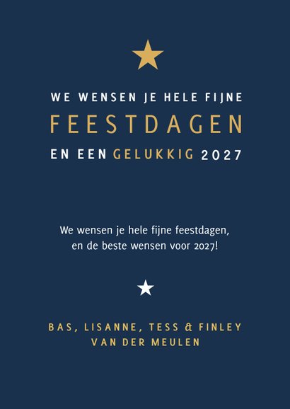 Minimalistische strakke kerstkaart met eigen foto en tekst 3