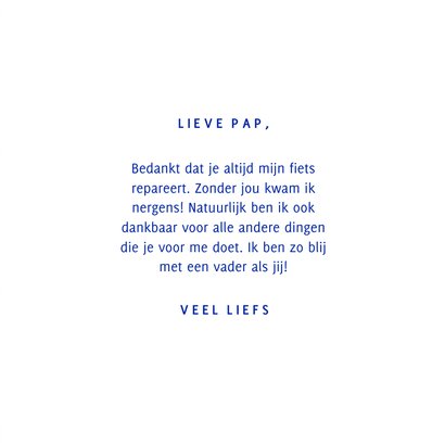 Minimalistische vaderdagkaart met fietsje 3