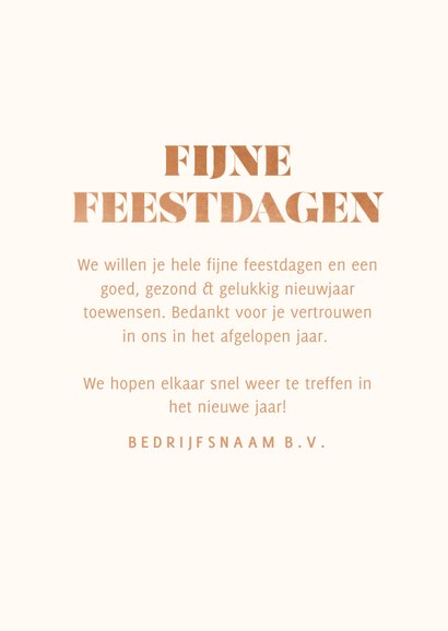 Minimalistische zakelijke kerstkaart met kerstbal en jaartal 3