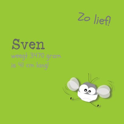 Mo Card geboortekaartje grappig ik ben er 3