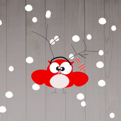 Mo Card humor kerst uil-sneeuw 3