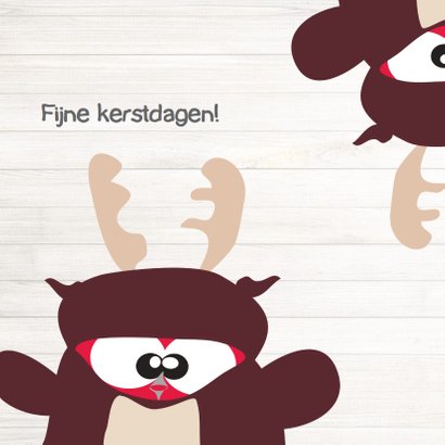 Mo Cards kerstkaart uil rendier 2