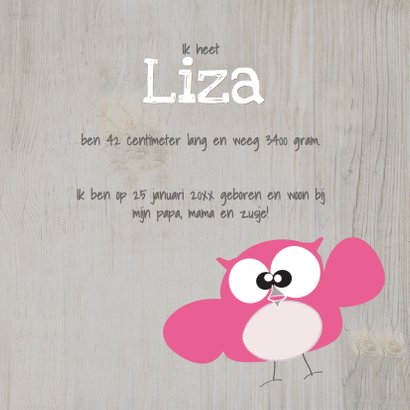 Mo Cards uiltjes gezin lief geboortekaartje 3