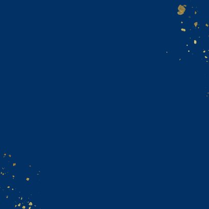 Modern kerstkaartje met marmeren 2026 donker blauw Achterkant