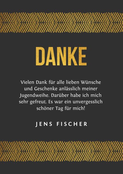 Moderne Danksagung Jugendweihe mit eigenen Fotos 3