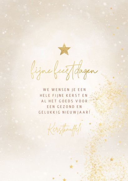 Moderne fotocollage kerstkaart sterren, glitters & kerstboom 3