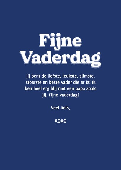 Moderne fotokaart blauw vaderdag met hartje 3