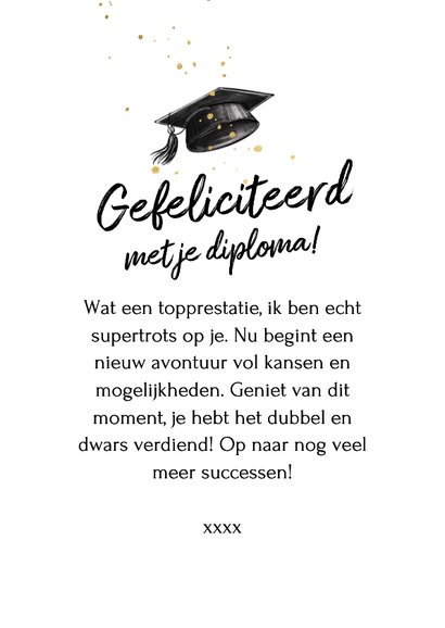 Moderne geslaagd kaart trots op jou afstudeerhoed strepen 3
