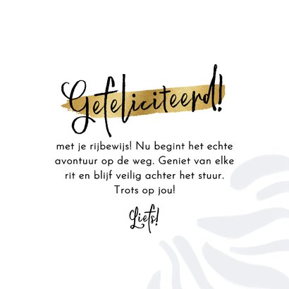 Moderne geslaagdkaart rijbewijs gehaald illustratie sleutel 3