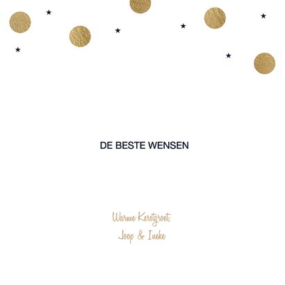 Moderne kerstkaart foto dots goud 3