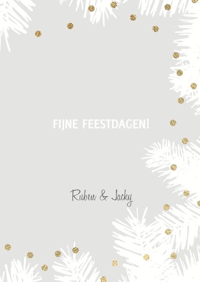 Moderne kerstkaart foto kader dennentakken 3