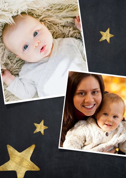 Moderne kerstkaart fotocollage met hoogtepunten 2026 2