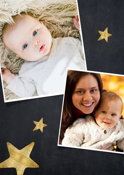 Moderne kerstkaart fotocollage polaroids hoogtepunten 2020 2