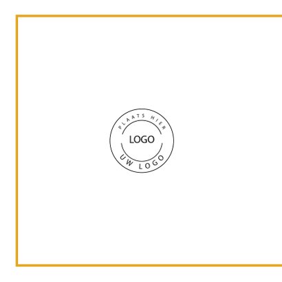 Moderne kerstkaart goud met eigen logo 2