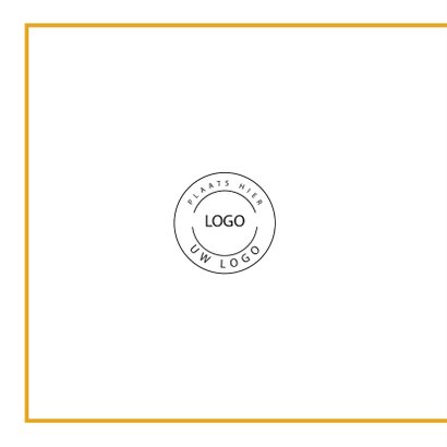 Moderne kerstkaart goud met eigen logo 2