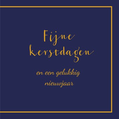 Moderne kerstkaart goud met eigen logo 3
