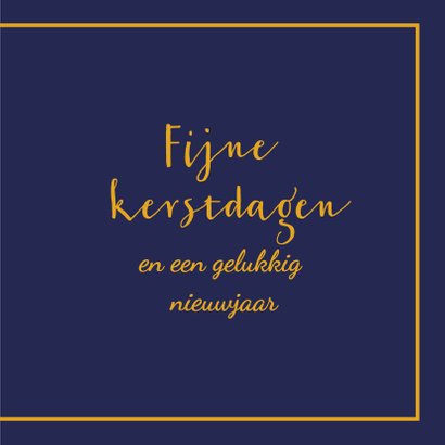 Moderne kerstkaart goud met eigen logo 3