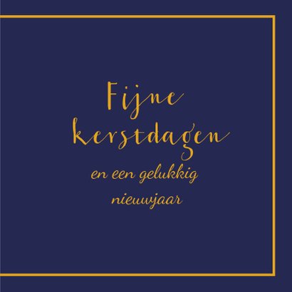 Moderne kerstkaart goud met eigen logo 3