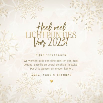 Moderne kerstkaart heel veel lichtpuntjes voor 2023 3