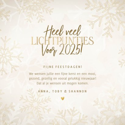 Moderne kerstkaart heel veel lichtpuntjes voor 2025 3