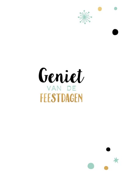 Moderne kerstkaart met gouden stippen 3
