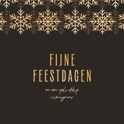Moderne kerstkaart met goudfolie sneeuwvlokken 3