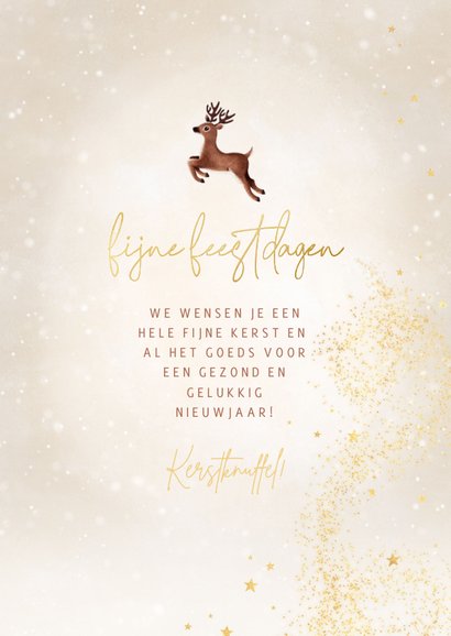 Moderne kerstkaart met rendieren sterren in kerstboom vorm 3