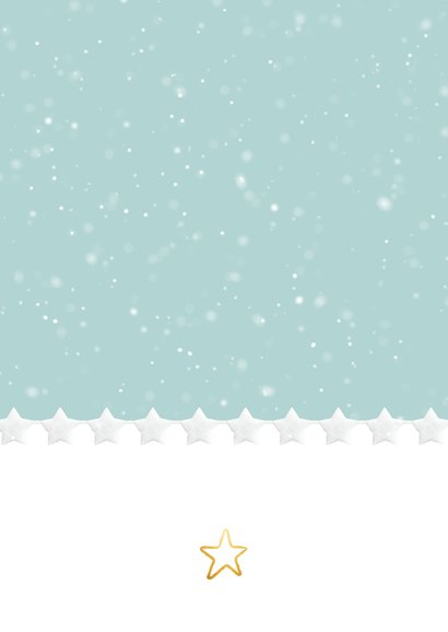 Moderne kerstkaart met winter sfeer met sneeuwvlokjes kader Achterkant