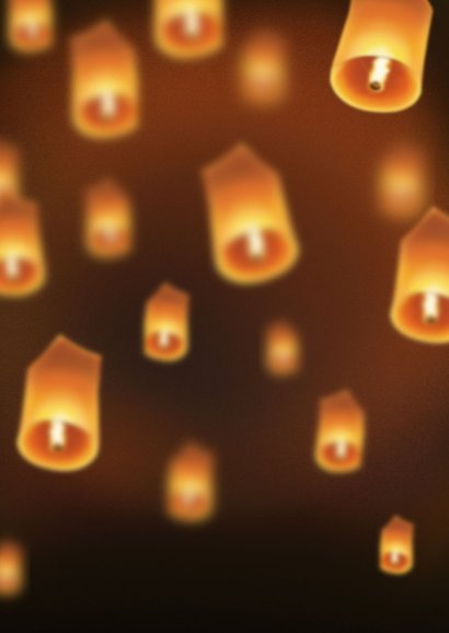 Moderne kerstkaart wensballon veel lichtpuntjes voor 2027! Achterkant
