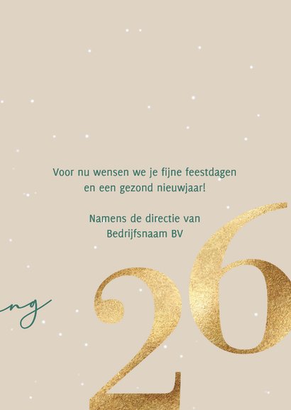 Moderne kerstkaart zakelijk 2026 groen en rood 3