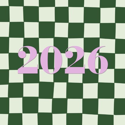 Moderne kerstkaarten met groene blokjes 2027 2