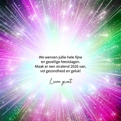 Moderne nieuwjaarskaart vuurwerk licht 3