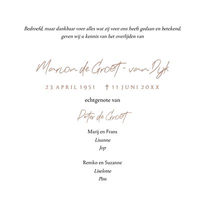 Moderne rouwkaart abstracte vormen watercolor foto vogels 3