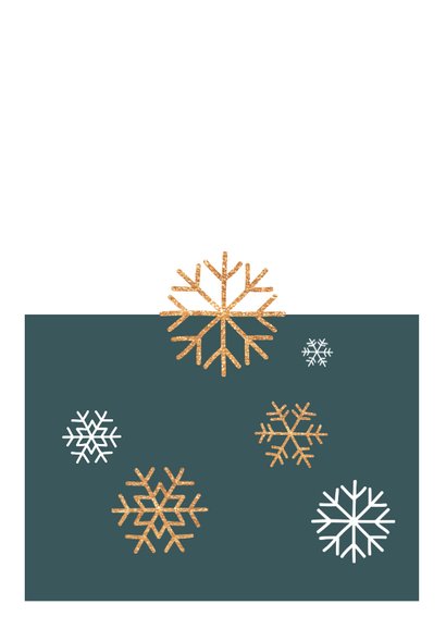 Moderne, stijlvolle zakelijke kerstkaart met eigen foto Achterkant