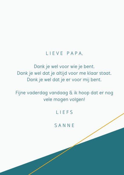 Moderne strakke vaderdag kaart petrol 3