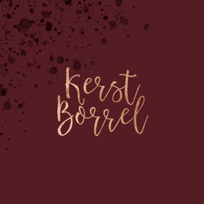 Moderne uitnodiging Kerstborrel 2