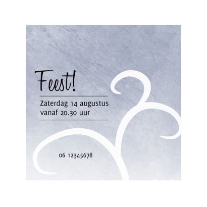 Moderne uitnodiging met foto en sierlijke slinger 3