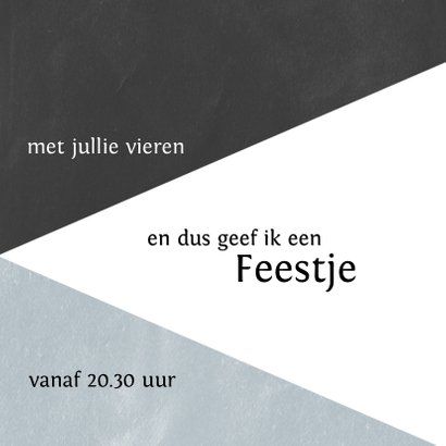 Moderne uitnodiging met foto en vlakken 3