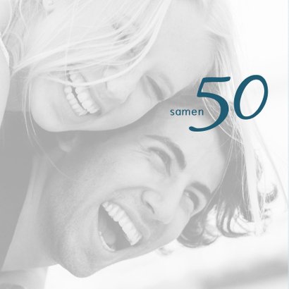 Moderne uitnodiging, samen 50 met foto 2