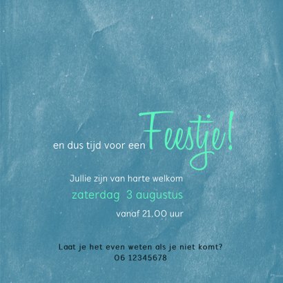 Moderne uitnodiging, samen 50 met foto 3