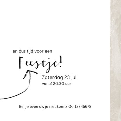 Moderne uitnodiging 'Samen 60!' met foto 3