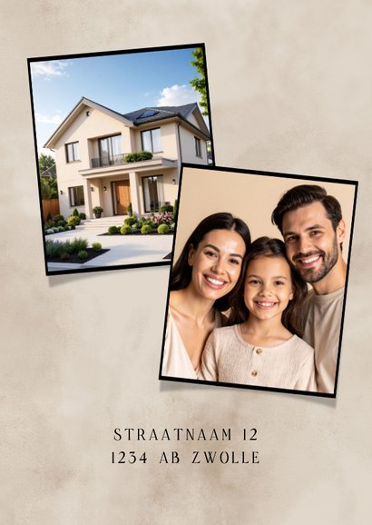 Moderne verhuiskaart strik, sleutels New Home 2