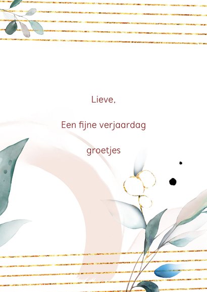 Moderne verjaardagskaart abstract flowers 3