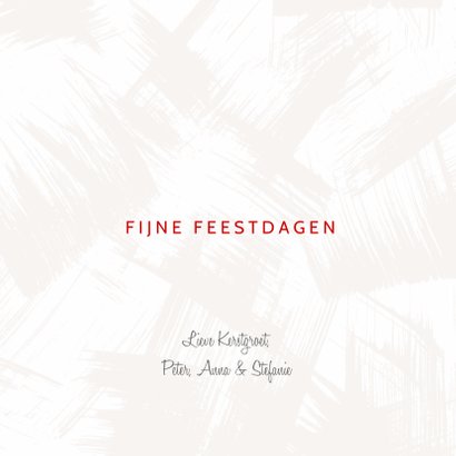 Moderne vierkante kerstkaart met foto rood 3