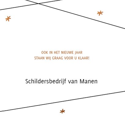 Moderne zakelijke kerstkaart met bronskleur teksten 3